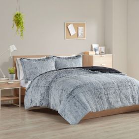 Twin/Twin XL Shaggy Long Fur Comforter Mini Set (Color: as Pic)